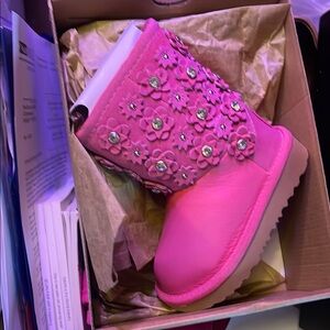UGG Kids Pink Floral Boots